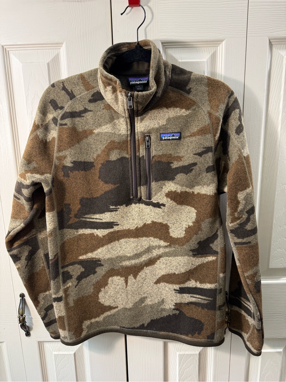 Patagonia Better Sweater 1/4 Zip Fleece Pullover Camo Mens Size Small